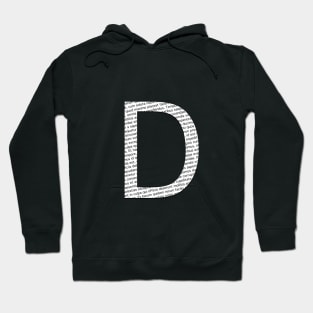 Typographic monogram cutout D Hoodie